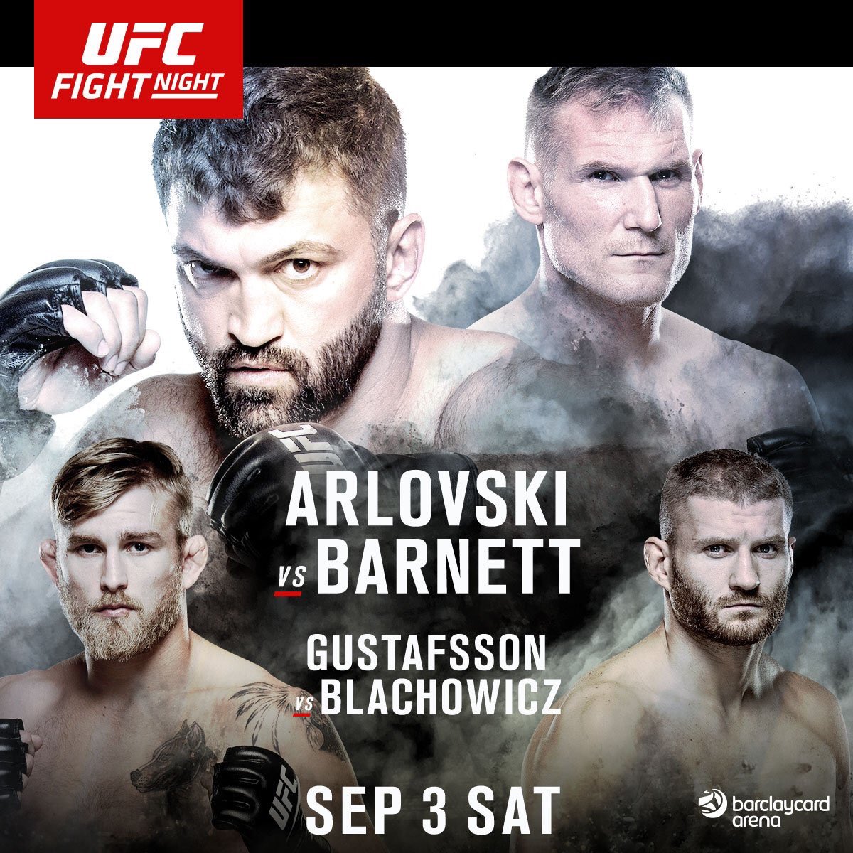 Poster do UFC Hamburgo - Andrei Arloviski x Josh Barnett