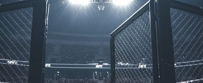 Imagem ilustrativa do octógono do UFC representando os eventos previstos para janeiro de 2026