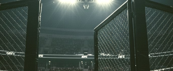 Imagem ilustrativa do octógono do UFC associada aos eventos programados para maio de 2026