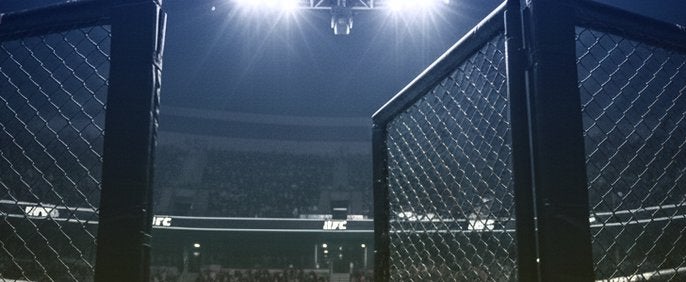 Imagem ilustrativa do octógono do UFC associada aos eventos programados para novembro de 2026