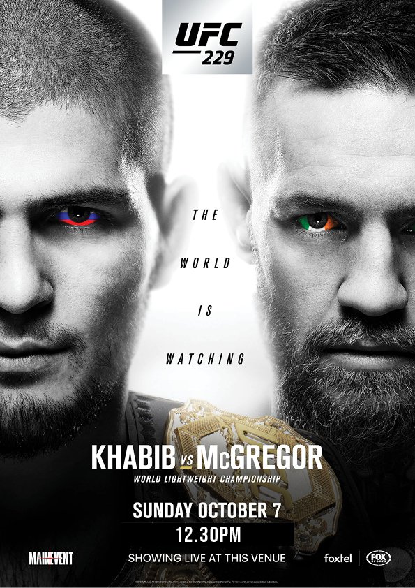 Poster do UFC 229 - Khabib Nurmagomedov x Conor McGregor