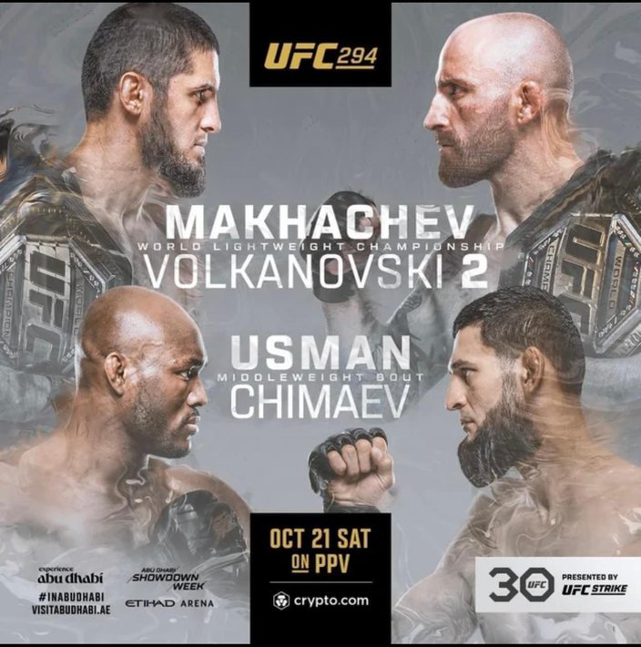 UFC 294: Makhachev vs. Volkanovski 2