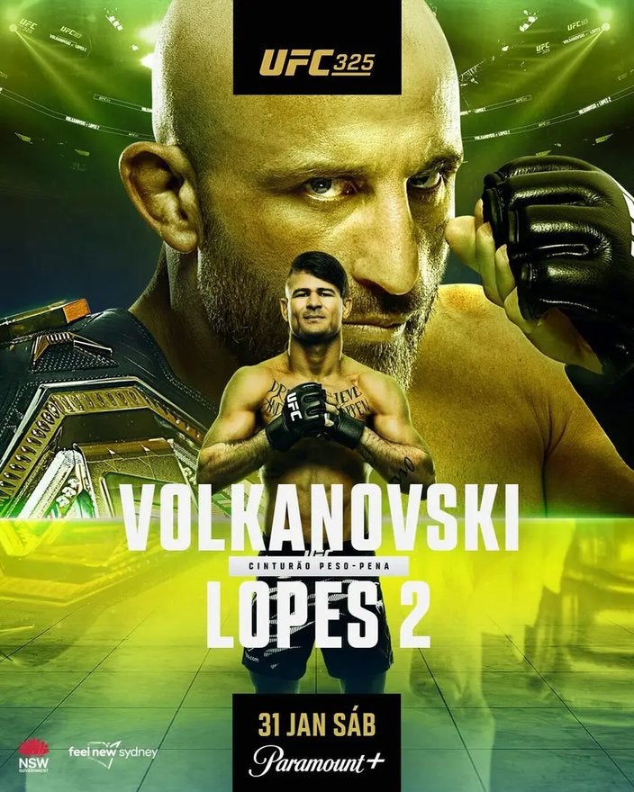 UFC 325: Volkanovski vs. Lopes 2